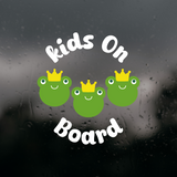 Multi Color Die Cut Vinyl Baby / Kid's / Twins On Board Decal - Frog Theme