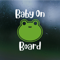 Frog Baby On Board Sticker Decal for Car, Truck & More