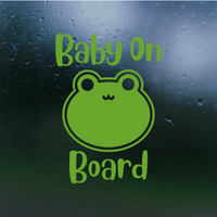 Frog Baby On Board Sticker Decal for Car, Truck & More