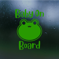 Frog Baby On Board Sticker Decal for Car, Truck & More