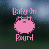 Frog Baby On Board Sticker Decal for Car, Truck & More