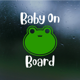 Frog Baby On Board Sticker Decal for Car, Truck & More