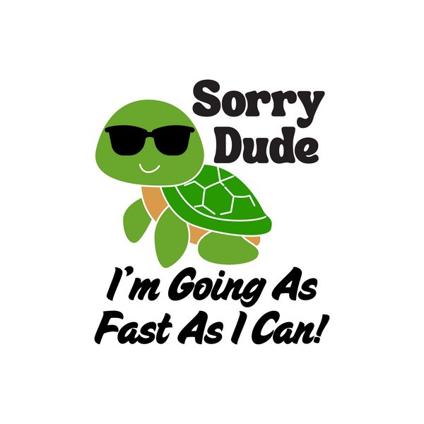 Funny Turtle With Sunglasses Bumper Sticker - Waterproof Die Cut Vinyl Decal