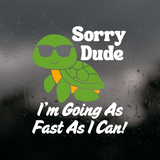 Funny Turtle With Sunglasses Bumper Sticker - Waterproof Die Cut Vinyl Decal