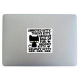 Waterproof VInyl Sticker Decal - Grumpy Kitty