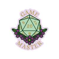 Game Master Floral Dice Sticker