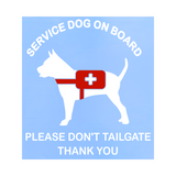 Die Cut Service Dog On Board Decal - Vehicle / Window Decal