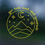 "Get Lost and Find Yourself" Die Cut Vinyl Outdoor Scene Decal - Get Decaled