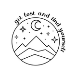 "Get Lost and Find Yourself" Die Cut Vinyl Outdoor Scene Decal - Get Decaled
