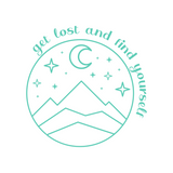 "Get Lost and Find Yourself" Die Cut Vinyl Outdoor Scene Decal - Get Decaled