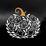 Die Cut Vinyl Decal - Spooky Ghost Pumpkin