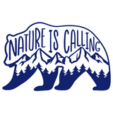Die Cut " Nature Is Calling" Bear Decal - Get Decaled