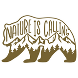 Die Cut " Nature Is Calling" Bear Decal - Get Decaled