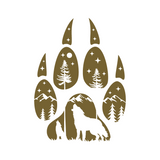 Die Cut Vinyl Custom Wolf Paw Outdoor Scene Decal - Vehicle / Camper / Window Decal