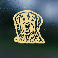 Die Cut Vinyl Golden Retriever Decal - Car Decal, Truck Decal, Laptop Decal