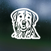 Die Cut Vinyl Golden Retriever Decal - Car Decal, Truck Decal, Laptop Decal