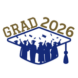 Grad 2026 Die Cut Vinyl Decal