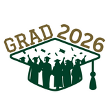 Grad 2026 Die Cut Vinyl Decal