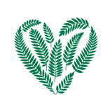 Die Cut Vinyl Fern Heart Decal