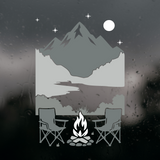 Die Cut Vinyl Camping Scene Decal For Trucks, Campers, RV - Get Decaled