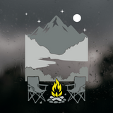 Die Cut Vinyl Camping Scene Decal For Trucks, Campers, RV - Get Decaled