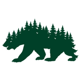 Die-Cut Vinyl Grizzly Forest Silhouette Decal - Get Decaled