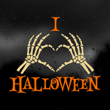 Die Cut Vinyl Decal - I Love Halloween