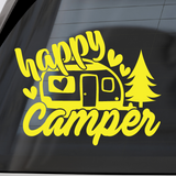 Die Cut Vinyl "Happy Camper"- High-Quality Vinyl Decal For Campers / Trailers