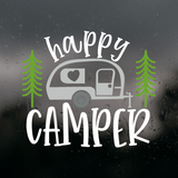 Die Cut Vinyl Decal - "Happy Camper"