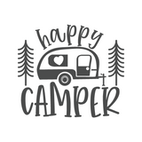 Happy Camper Vinyl Decal For Truck, Cars, Campers