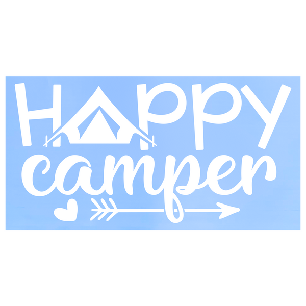 Die Cut Vinyl Happy Camper Decal