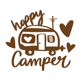 Die Cut Vinyl Happy Camper Vinyl Decal
