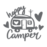 Die Cut Vinyl Happy Camper Vinyl Decal