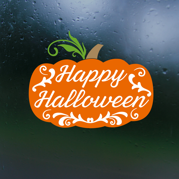 happy halloween decals, halloween decor, halloween stickers, halloween car decals, halloween truck decal, happy halloween pumpkin sticker, halloween door decals
