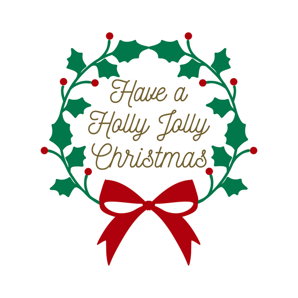 Have A Holly Jolly Chirstmas Holiday Decal - Waterproof Die Cut Vinyl Decal