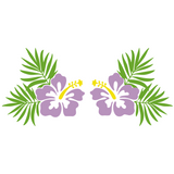 Die Cut Vinyl Hibiscus Decals - Tropical 2 Piece Hibiscus Vehicle Decal Pack - Get Decaled