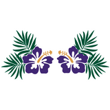 Die Cut Vinyl Hibiscus Decals - Tropical 2 Piece Hibiscus Vehicle Decal Pack - Get Decaled