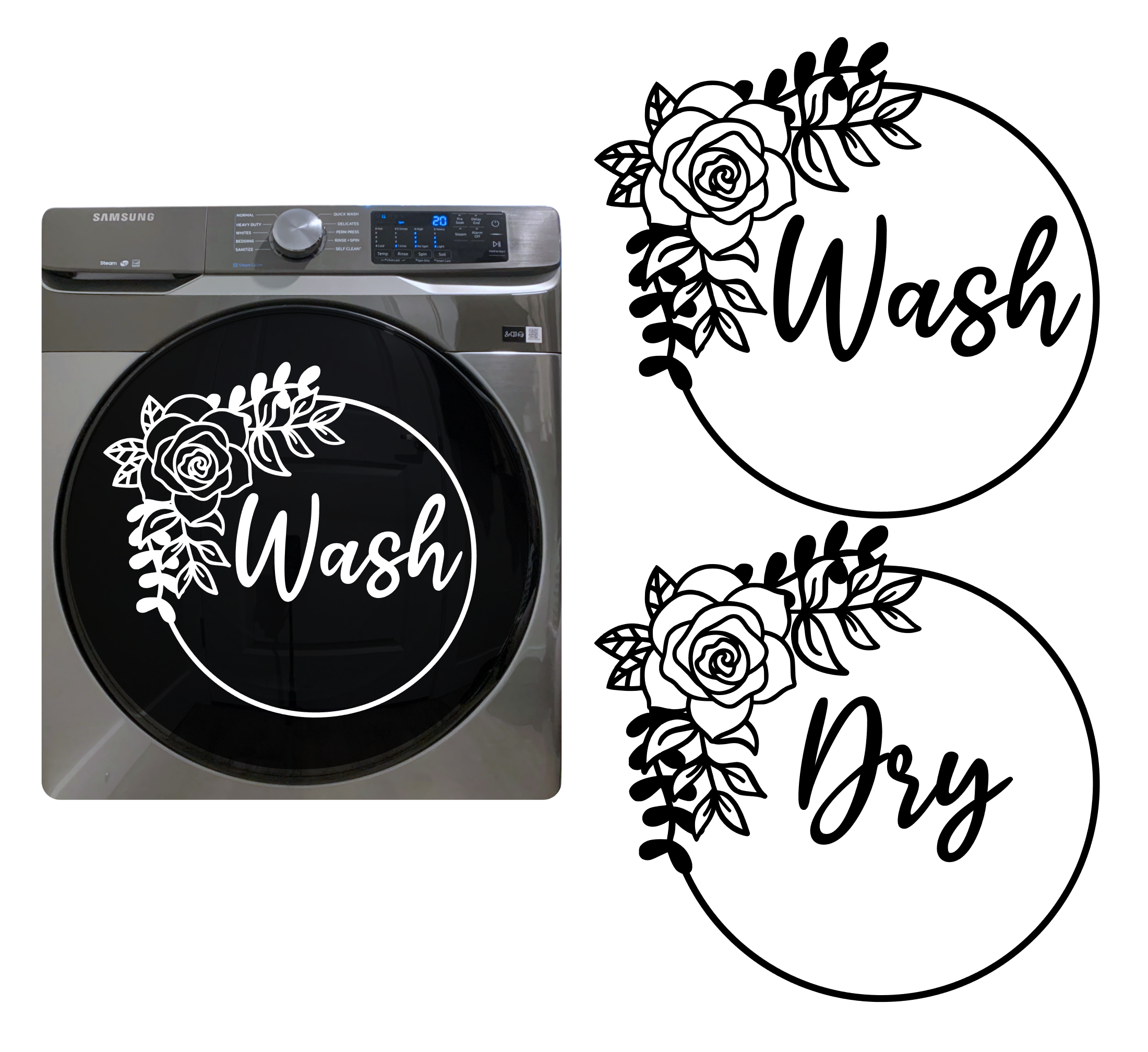 washer decal, dryer decal, appliance decals, decal sticker, get decaled, wash decal, dry decal, sticker decals