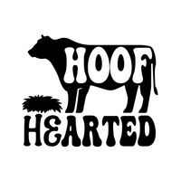 Die Cut Vinyl Funny "Hoof Hearted" Decal - Car Decal, Truck Decal, Window Decal