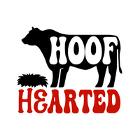 Die Cut Vinyl Funny "Hoof Hearted" Decal - Car Decal, Truck Decal, Window Decal