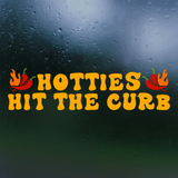 Hotties Hit The Curb Funny Dye Cut Vinyl Decal
