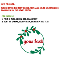 Customizable Christmas Ball Vinyl Decals