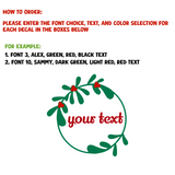 Customizable Christmas Ball Vinyl Decals