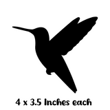 Die Cut Vinyl Retractable Screen / Window Screen Hummingbird Decal Pack