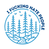 Funny Die Cut Vinyl "I F-ing Hate People" Decal - Waterproof Vehicle, Camper, Window Decal - Get Decaled