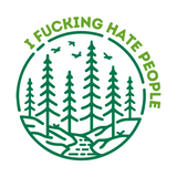 Funny Die Cut Vinyl "I F-ing Hate People" Decal - Waterproof Vehicle, Camper, Window Decal - Get Decaled