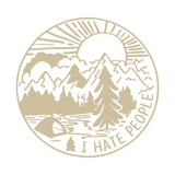 Die Cut Vinyl Decal - "I Hate People"