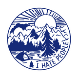 Die Cut Vinyl Decal - "I Hate People"