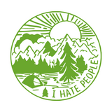 Die Cut Vinyl Decal - "I Hate People"