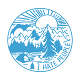 Die Cut Vinyl Decal - "I Hate People"